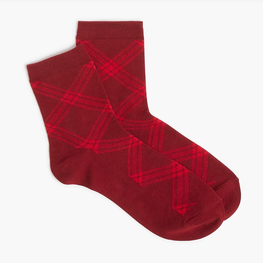 Jcrew Factory Plaid boot socks